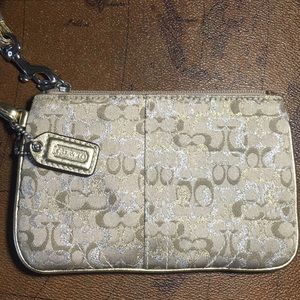 Coach Metallic Gold Wristlet